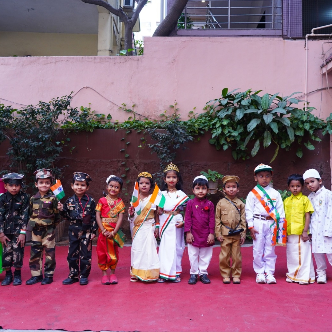 Students in cultural costumes