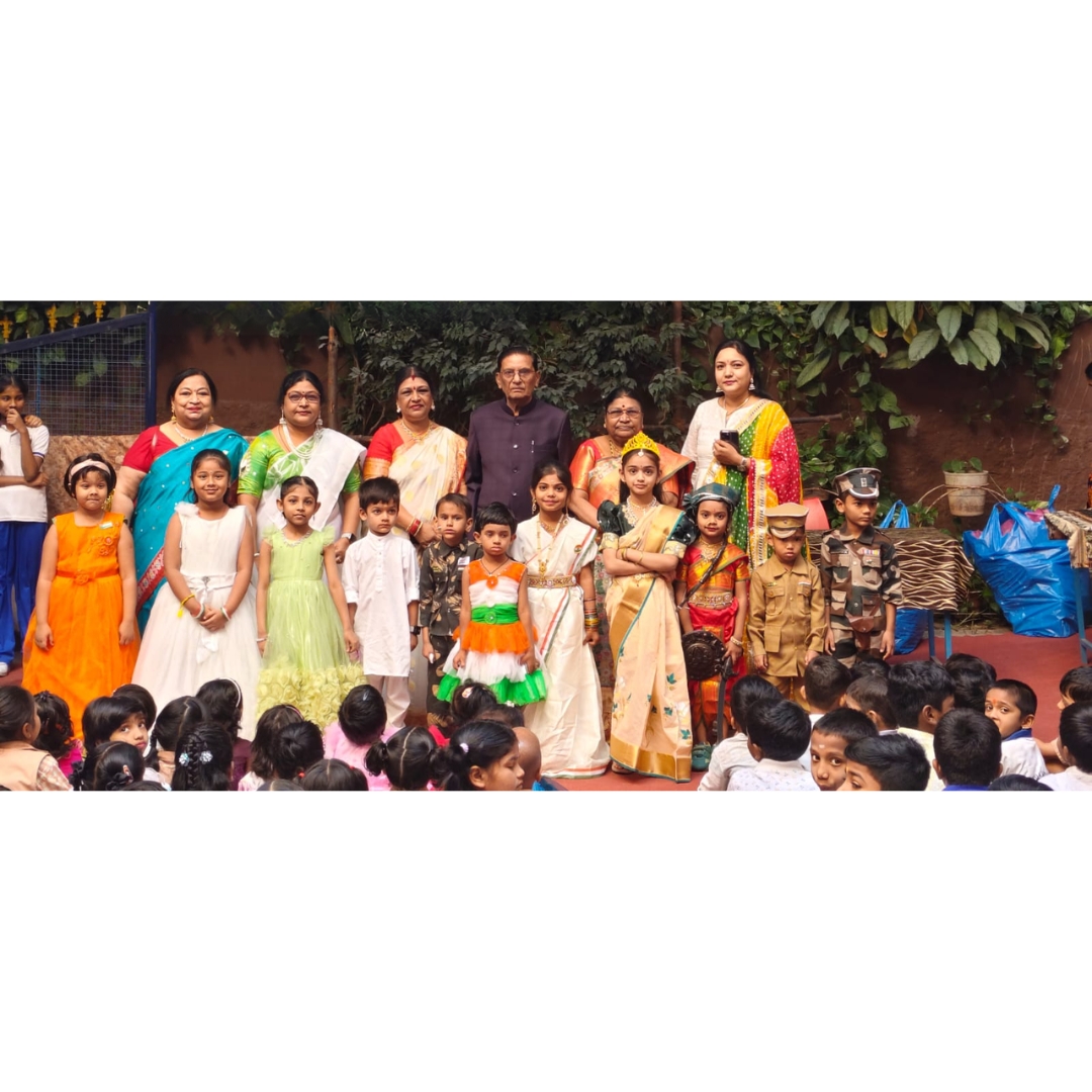 Students and teachers at school event